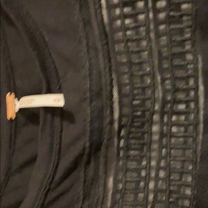 free people blk netted tshirt